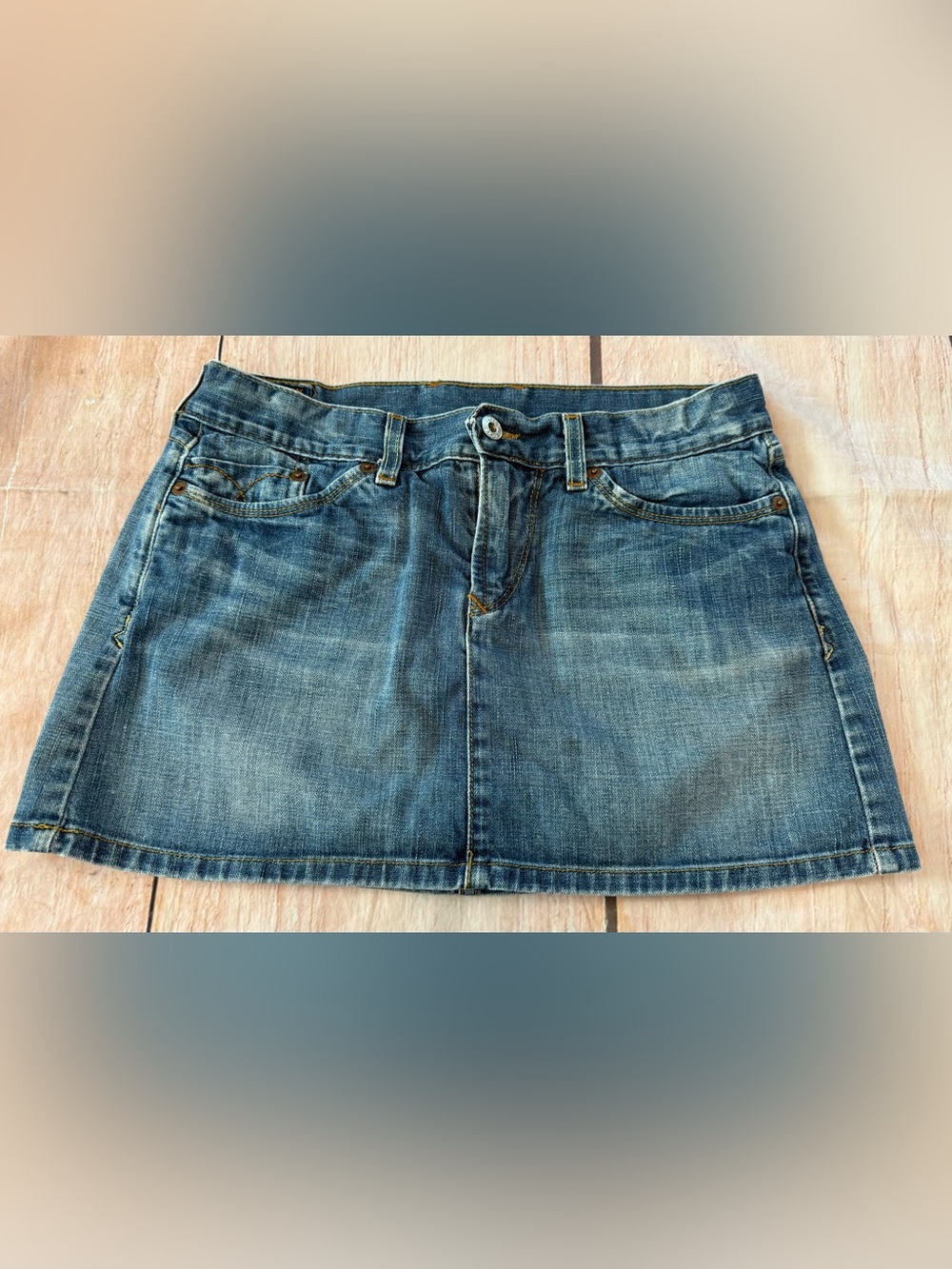 Lucky Brand True Y2K Micro Mini Skirt 4/27 Denim Vintage Western Cowgirl Preppy